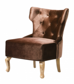 Norton Velvet Chair - Brown