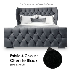 Oxford Wingback Chenille Black