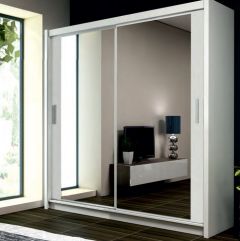 Paris 2.03m Sliding Wardrobe - White