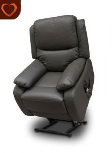 Parker Leather Lift and Rise Chair - Navy Grey