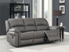 Exeter Fabric Recliner 3 Seater Sofa - Pewter