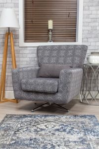 Poppy Swivel Chair - Grey