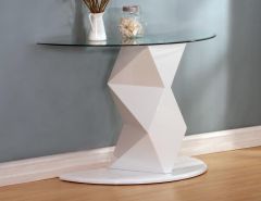 Rowley White High Gloss Console Table