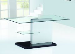 Spiers White High Gloss Coffee Table with Black HG Base
