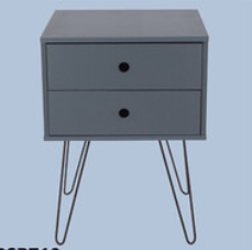Options Telford 2 Drawer Bedside Cabinet -  Blue