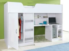 Tomi High Sleeper White Without Mattress