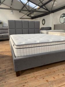 Elliot Fabric King Size Bed - Charcoal