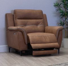 Pachino Fabric Electric 1 Seater – Brown