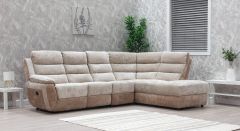 Durban RHF MANUAL Chaise Corner Sofa Set - Bone/Bisque