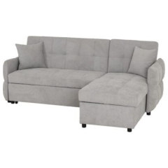 Chelsea Corner Sofa Bed - Silver Grey Fabric 