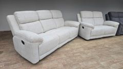 Benson Fabric Manual Recliner 3+2 Sofa - Cream