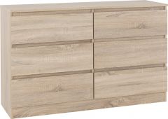 Malvern 6 Drawer Chest - Sonoma Oak Effect