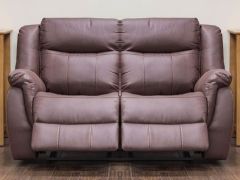 Walton Fabric 2 Seater Recliner Sofa 2RR - Brown