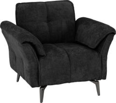 Amalfi Fabric 1 Seater Sofa - Black