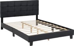 Arran Faux Leather Bed - Black