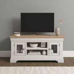 Bordeaux Small TV Stand Ivory/Oak