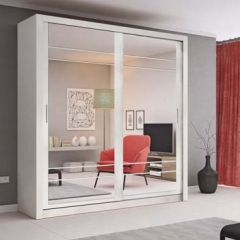 Boston 2 Door Sliding Wardrobe 2.03m - White
