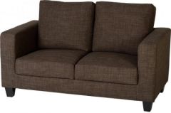 Tempo Fabric 2 Seater Sofa in a Box - Dark Brown Red