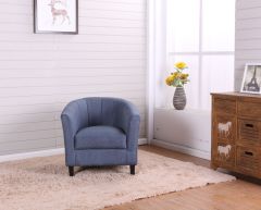 Toronto Blue Fabric Tub Chair
