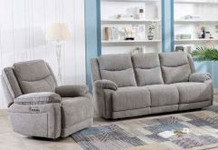 Herbert Fabric Electric Suite 3+1+1 - Light Grey