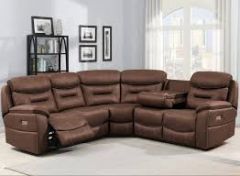 Leroy Corner Recliner 2c2 Sofa - Chestnut