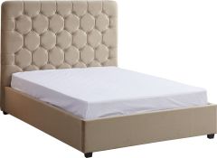 Madison Fabric Ottoman Bed - Fawn Velvet 
