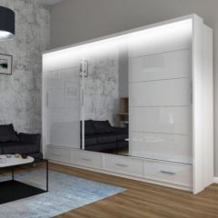 Maja Sliding Wardrobe 2.5m - White