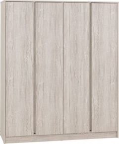 Malvern 4 Door Wardrobe 1.51M - Urban Snow