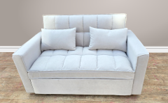 Morgan Fabric Sofa Bed - Silver