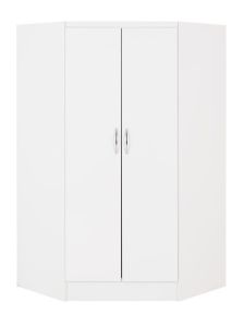 Nevada 2 Door Corner Wardrobe 1.43m - White Gloss