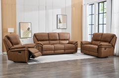 Edwardo Leather Recliner Suite 3+2+1 - Tan