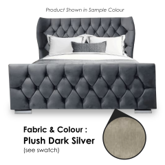 Oxford Wingback Plush Dark Silver