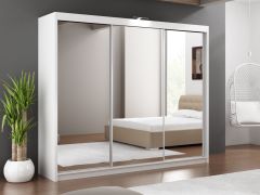 Paris Lux 2.5m Sliding Wardrobe - White