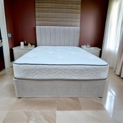 Dolce Divan Set (Divan Base + HeadBoard + Mattress) - Naples Cream