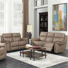 Richmond Fabric Recliner Suite 3+2 - Sahara