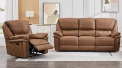 Edwardo Leather Recliner Suite 3+1+1 - Tan