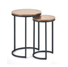 Tribeca Round Nesting Side Table - Sonoma Oak