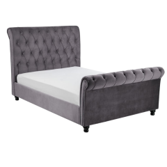 Valentino Fabric Bed - Grey