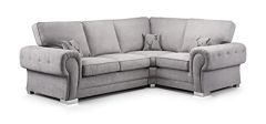 Verona Fabric Corner Sofa 2C1 - Light Grey Box Back