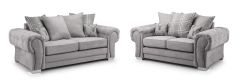 Verona Fabric Suite 3+2 - Light Grey SCATTER BACK