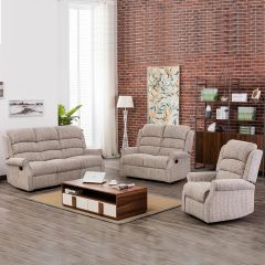 Windsor Fabric Recliner 3+1+1 Suite - Natural