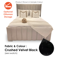 Zaragoza Crushed Velvet Black