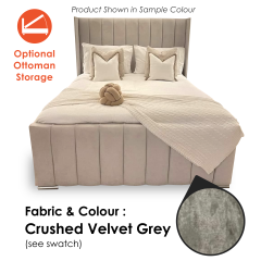 Zaragoza Crushed Velvet Grey