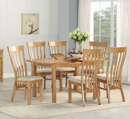 Kilmore 120cm Extending Dining Set with 4 chairs - Oak