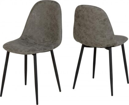 Athens Grey PU Dining Chair (SOLD as pair)