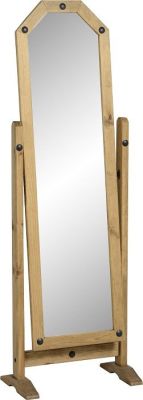 Corona Cheval Mirror - Solid Waxed Light Pine