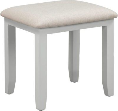 Bordeaux Dressing Table Stool - Pebble Grey/Oat Fabric