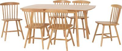 Emery Extending Dining Set – Natural Oak Effect (6 Chairs)