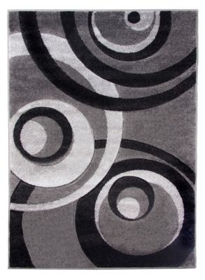 Vibe Rug 2518 - Grey/Black 1200mm x 1700mm