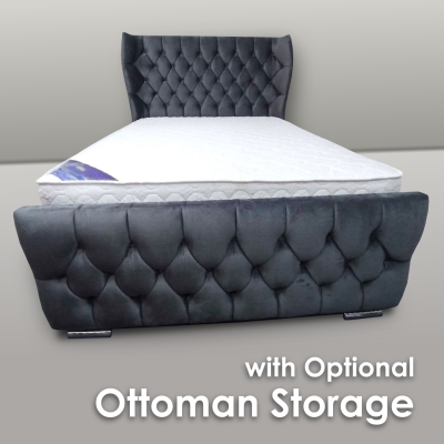 Oxford Wingback Plush Charcoal